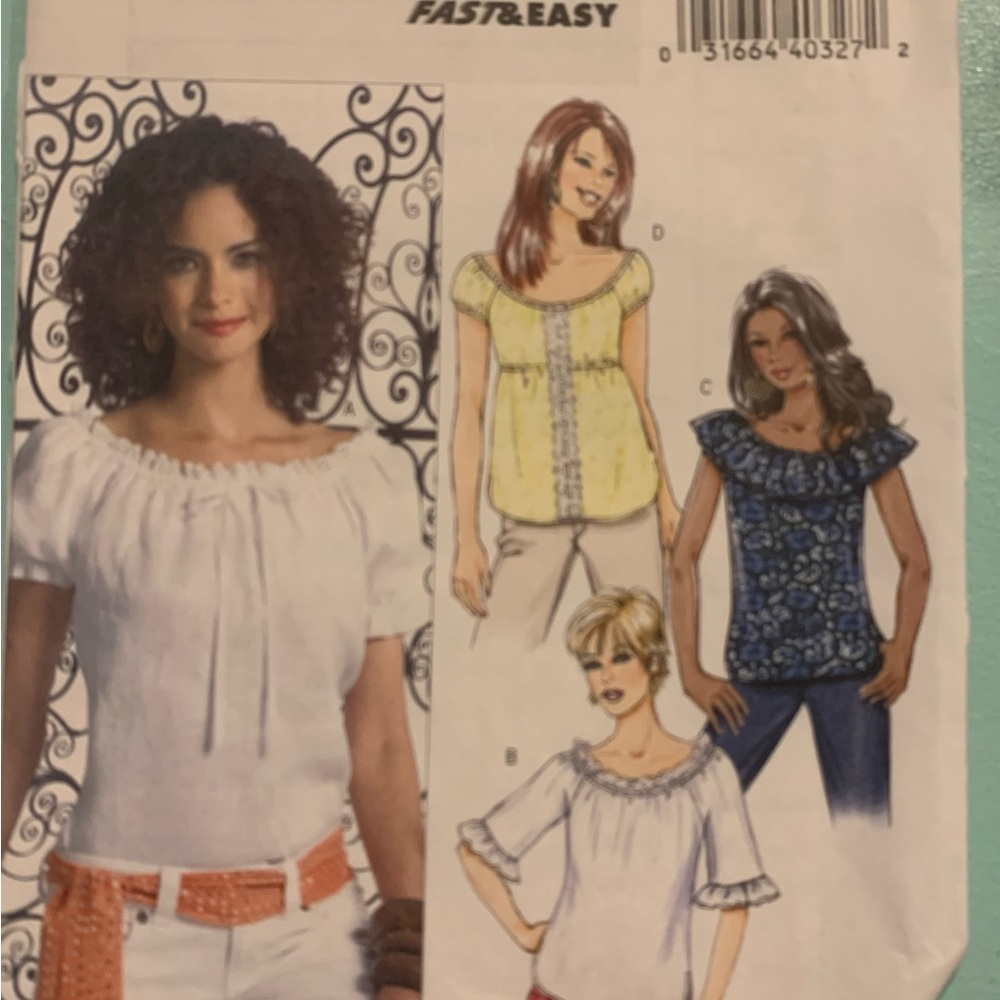 Butterick 4685 Misses Tops Sewing Pattern SIZES FF